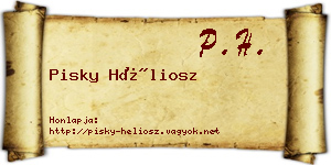 Pisky Héliosz névjegykártya